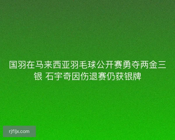 国羽在马来西亚羽毛球公开赛勇夺两金三银 石宇奇因伤退赛仍获银牌